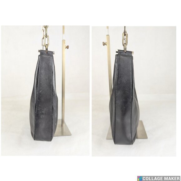 Authentic Vintage GUCCI Hobo Leather Chain Shoulder Bag Made in Italy - Picture 7 of 12
